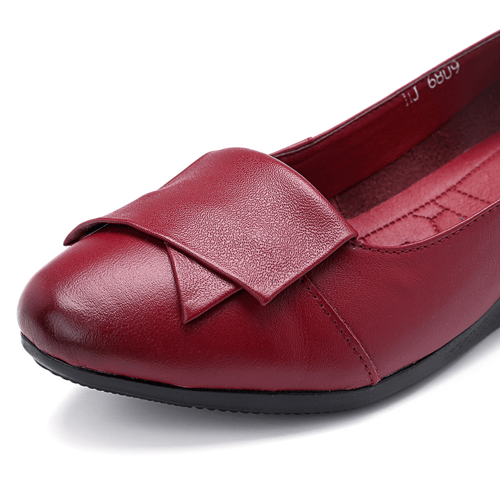 Women Comfortable Soft Leather Flats Loafers - MRSLM