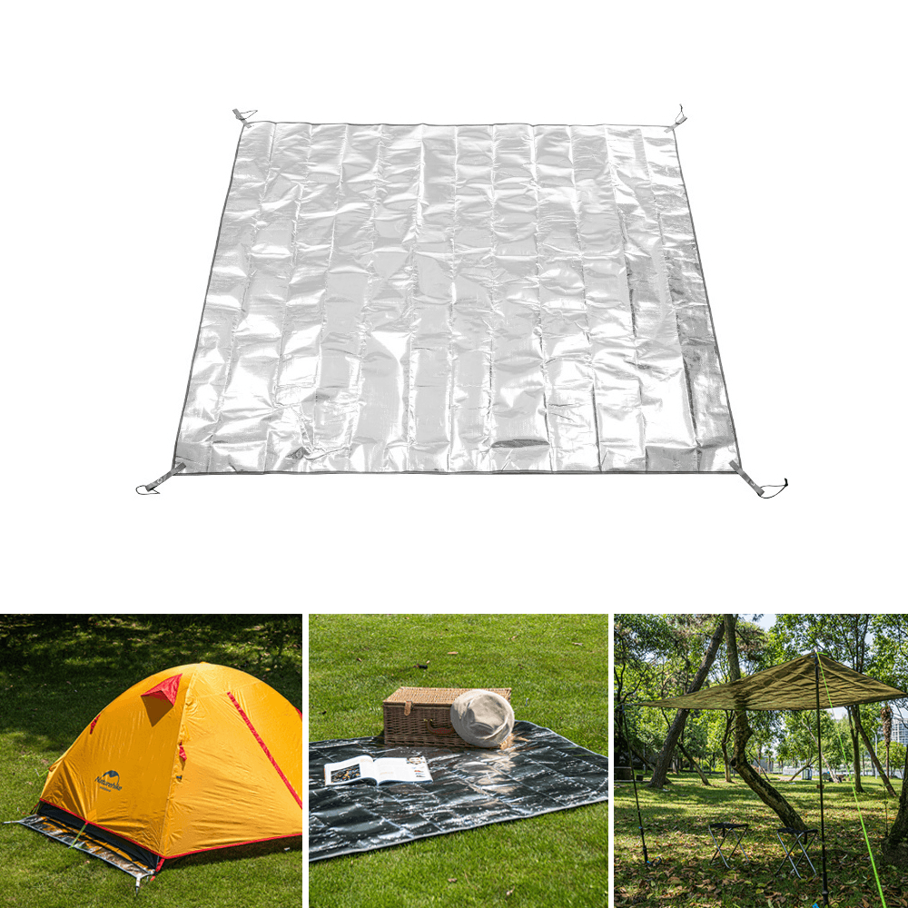 Naturehike 125/160/180X200Cm Multifunction Picnic Mat 3 Layers Waterproof Aluminum Foil Mat Sunshading Canopy - MRSLM