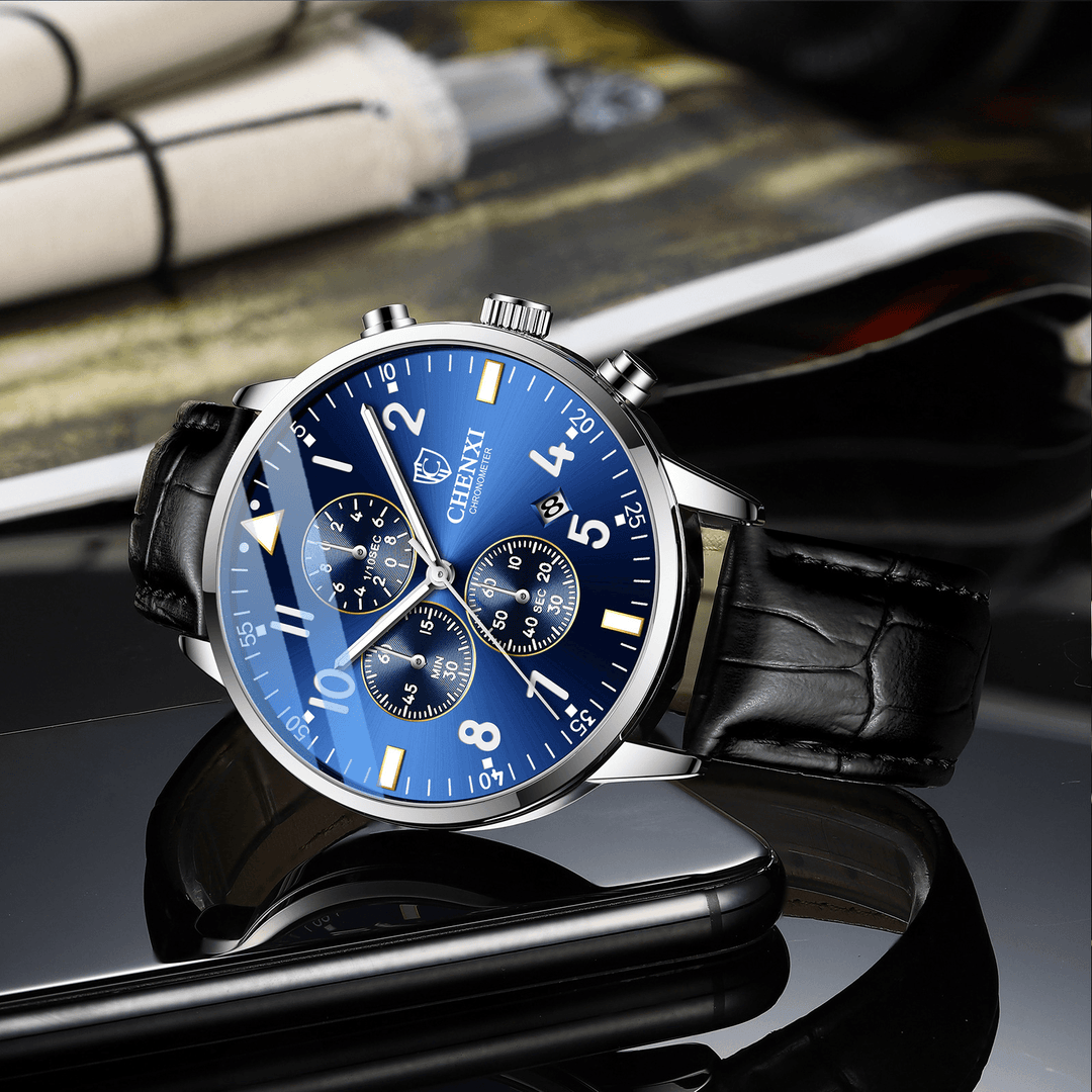 CHENXI Business Men Full Steel Quartz Wristwatch Waterproof Date Clock Alloy Men Watch - MRSLM