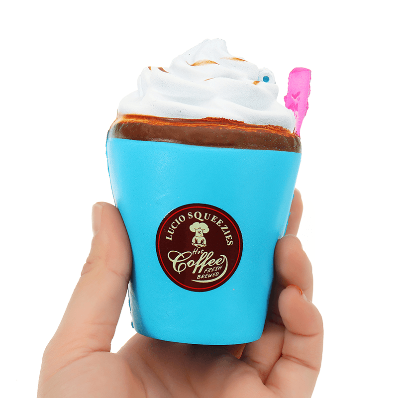 Suction Cup Coffee Squishy 8*10Cm Slow Rising Soft Collection Gift Decor Toy with Packaging - MRSLM