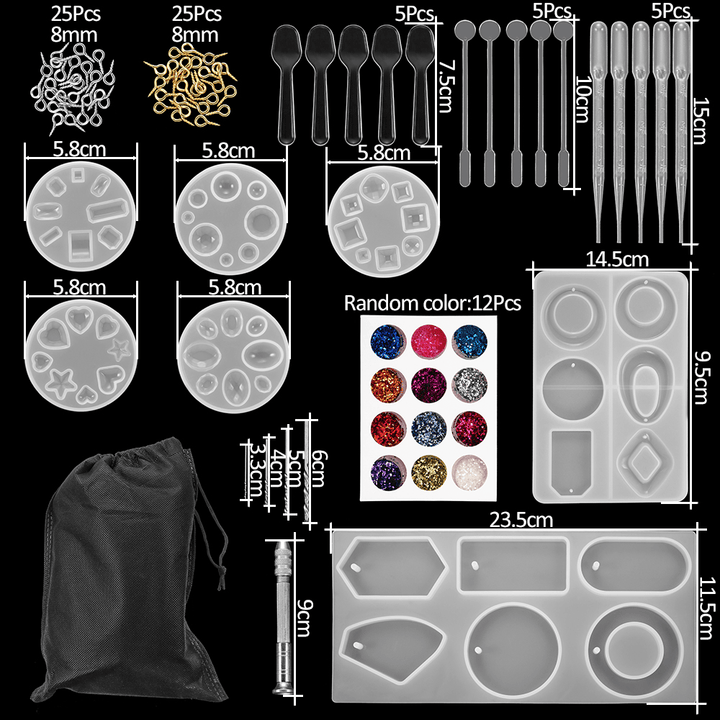 Silicone Mold Material Package Epoxy Jewelry Accessories Set - MRSLM