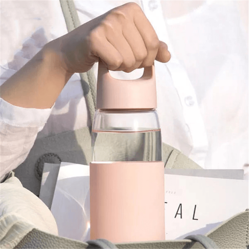 Fun Home 500Ml Glass Water Bottle Portable -20℃-150℃ Temperature Tea Cup Drinking Mug with Silicone Case From - MRSLM