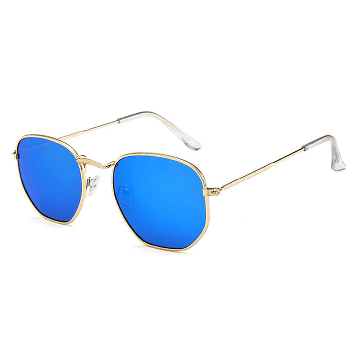 Polygonal Colorful Metal Square Sunglasses - MRSLM