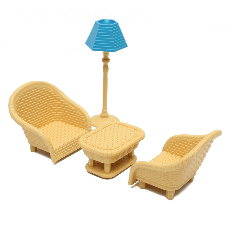 Dollhouse Sofa Piano Table Miniature Furniture Sets for Sylvanian Family Accessories Kids Gift Toys - MRSLM