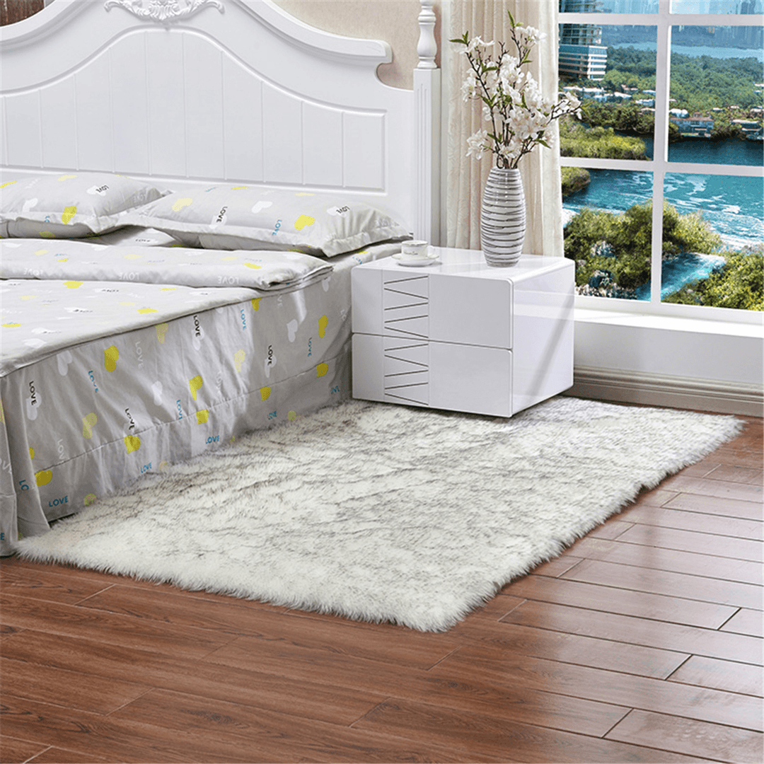 180 X 100 Cm Floor Rug Polyester Acrylic Plush Mat for Living Room Plush Rug Children Bed Room Fluffy Floor Carpets - MRSLM