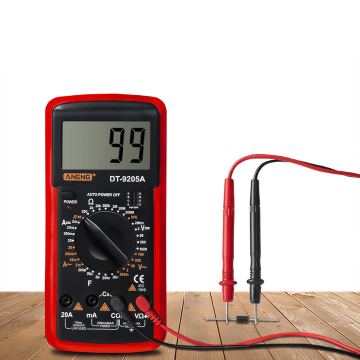 ANENG DT9205A Digital Multimeter Profesional Transistor Tester Backlight Esr Meter - MRSLM