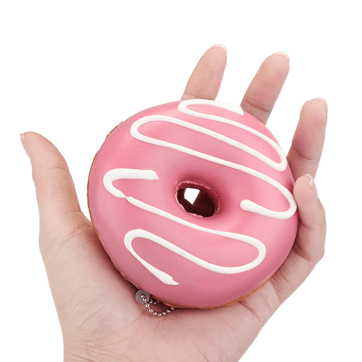 Cake Squishy Chocolate Donuts 9CM Scented Doughnuts Squeeze Jumbo Gift Collection with Packaging - MRSLM