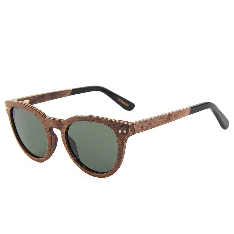 Skateboard Wood Spring Hinge Wooden Polarized Sunglasses - MRSLM