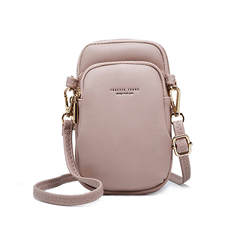 Pierreloues Women's Casual Crossbody Bag: Solid Shoulder Phone Bag for Everyday Use - MRSLM