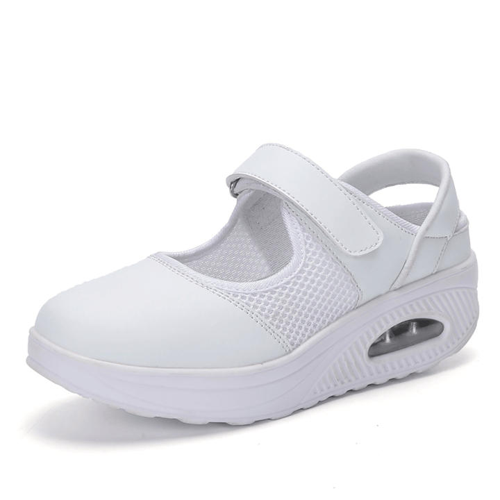 Women Splicing Lightweight Platform Casual Sneakers - MRSLM