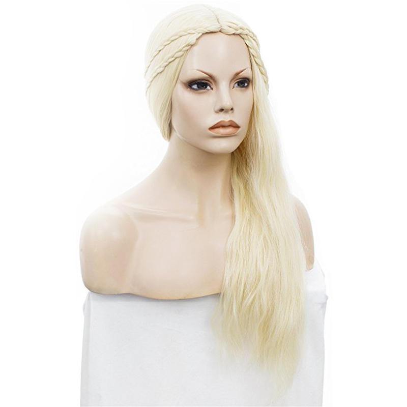 Blonde High-Temperature Fiber Cosplay Wigs Costume Party Hair Halloween Masquerade Show - MRSLM