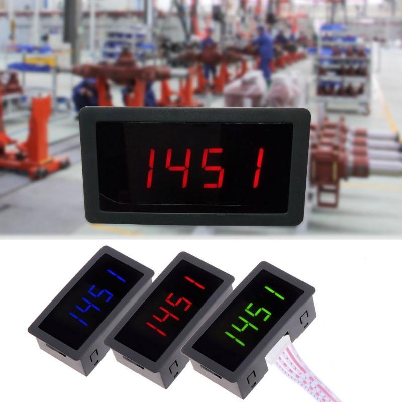 DC 8-24V 4 Digital LED Tachometer RPM Speed Meter with Hall Proximity Switch Sensor NPN 10-9999RPM - MRSLM