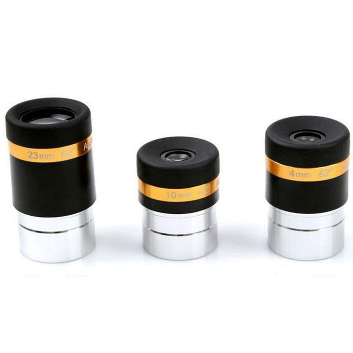 3Pcs Aspheric Telescope Eyepiece Wide Angle 62 Degree Lens 4/10/23mm Accessories For 1.25 Inch / 31.7mm Astronomy Telescope Gadgets - MRSLM