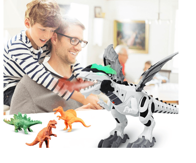 Walking Dragon Toy Fire Breathing Water Spray Dinosaur - MRSLM