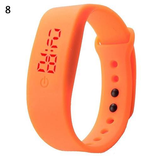 Women Men Silicone Band Strap Digital LED Display Bracelet Wrist Sports Watch - MRSLM