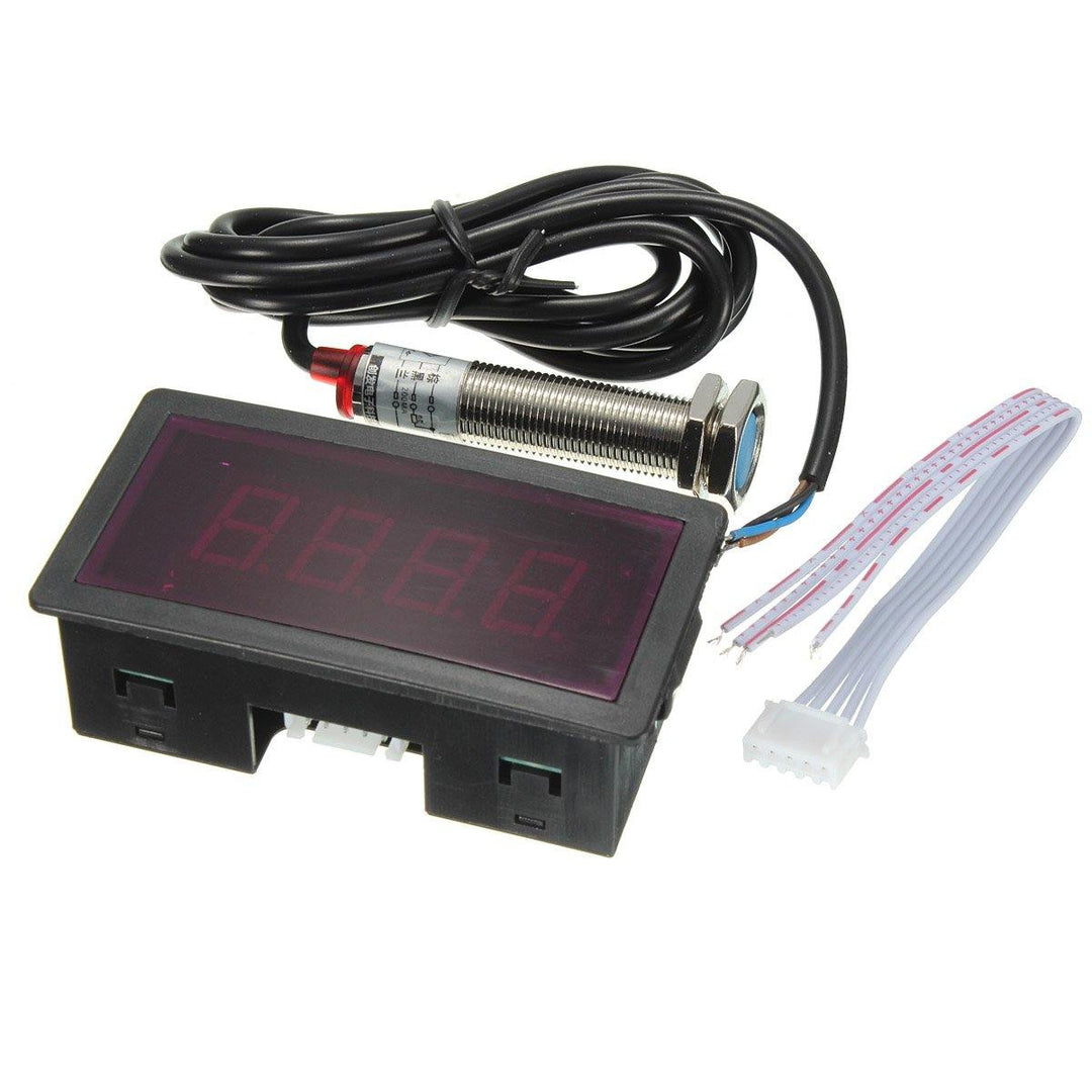 Red LED Tachometer RPM Speed Meter with Proximity Switch Sensor NPN - MRSLM