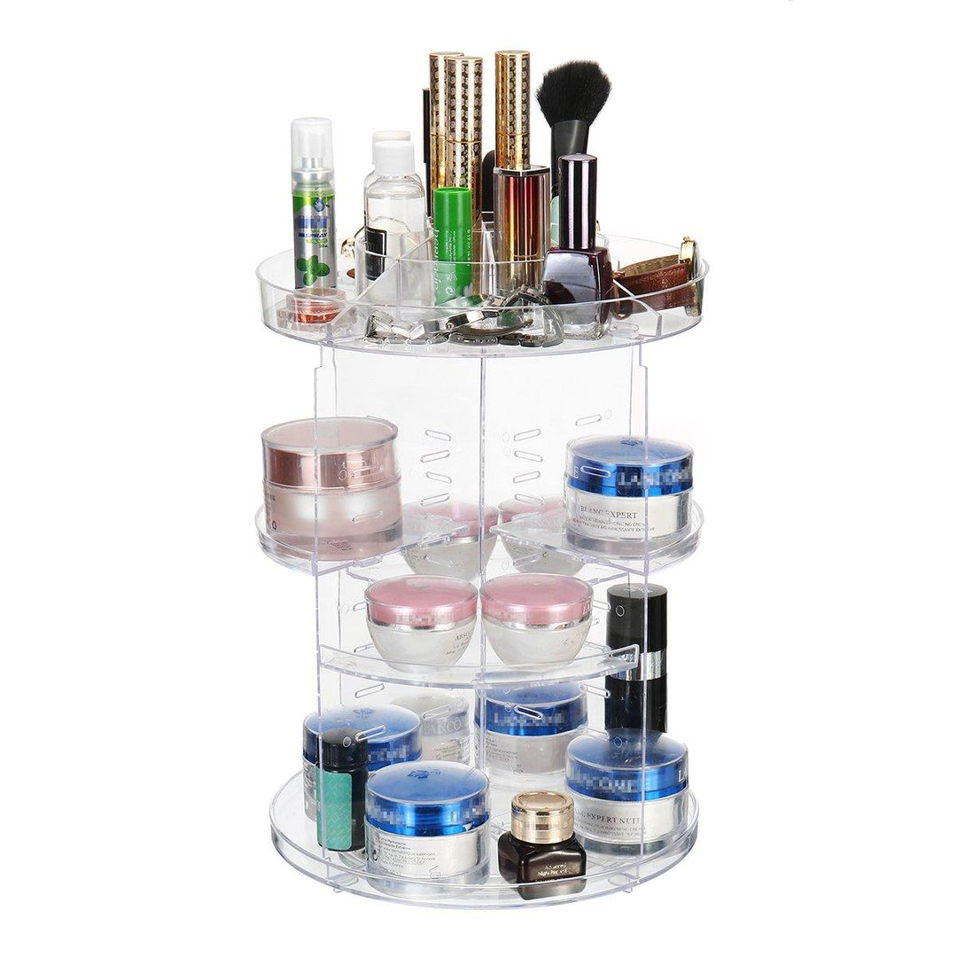 360 Degree Rotation Transparent Acrylic Cosmetics Multi-function Makeup Organizer - MRSLM