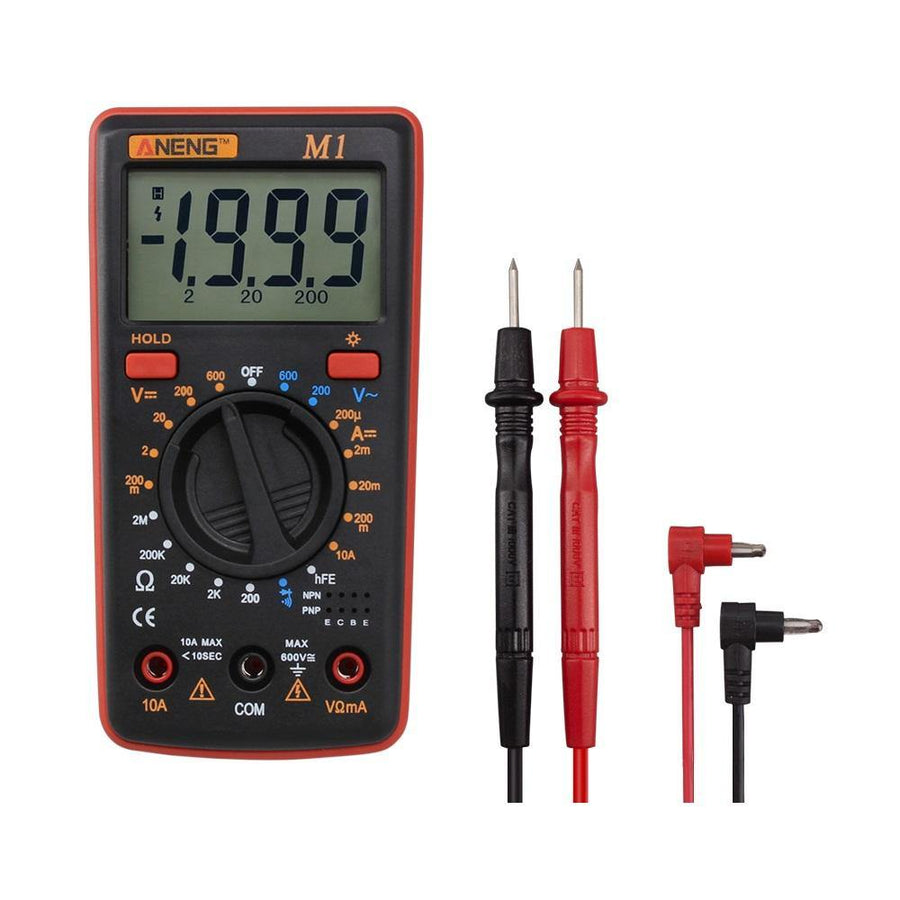 ANENG M1 Handheld Digital Multimeter AC/DC Voltage Current Resistance Transistor Continuity Test Overload Protection - MRSLM