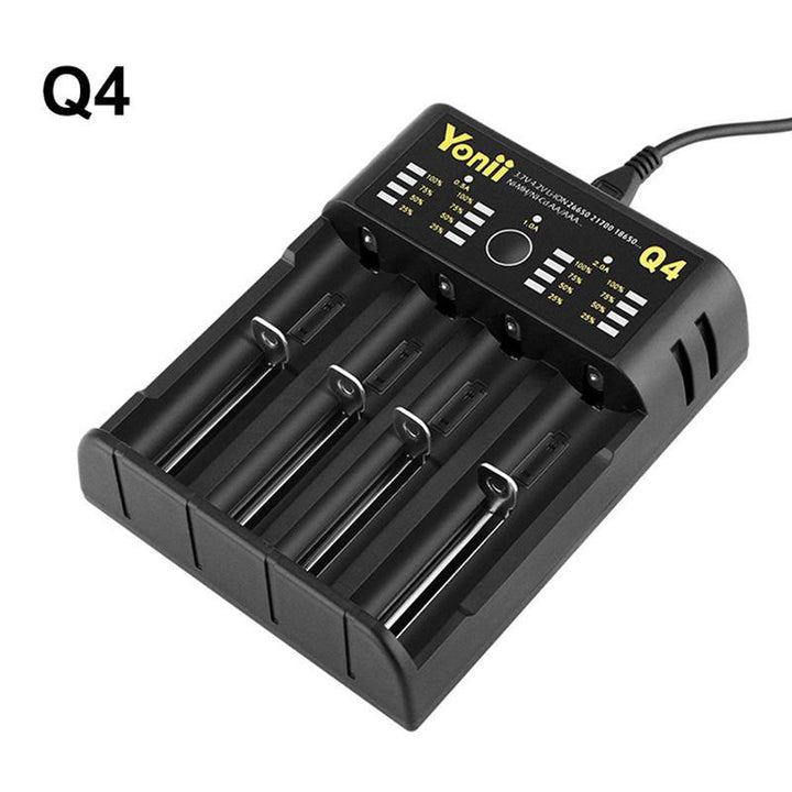 Portable USB Rechargeable Battery Charger Fast Charging For AA 18350 18500 18650 - MRSLM