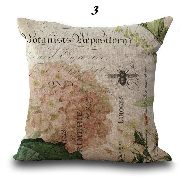 45x45cm Flower Style Cartoon Decorative Sofa Pillow Case Modern Floral Printed Cushion Cover - MRSLM