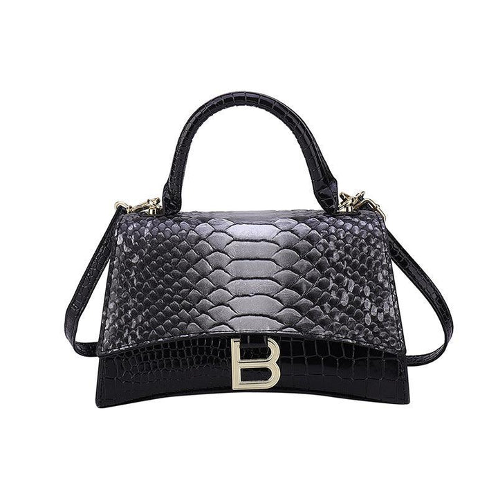 Women's Snake Pattern B Word Handbag - MRSLM