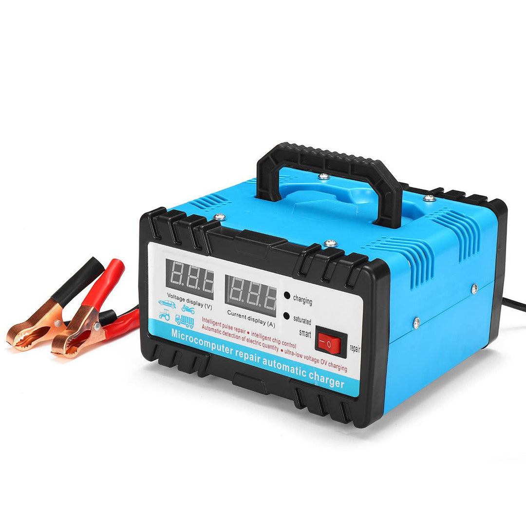 12V/24V Smart Battery Charging Equipment Automobile Motorcycle Universal Electric Car Battery Charger - MRSLM