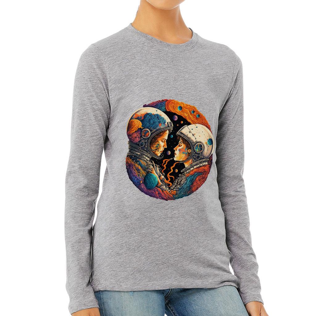 Love Astronaut Women's Long Sleeve T-Shirt - Fantasy Long Sleeve Tee - Art T-Shirt - MRSLM