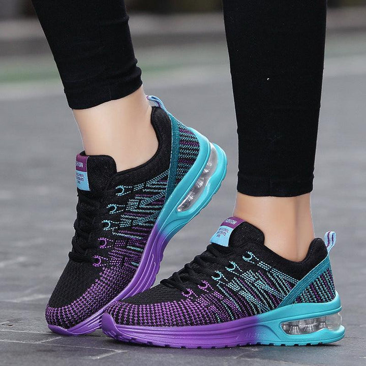 Autumn casual sneakers flying weaving girls air cushion - MRSLM