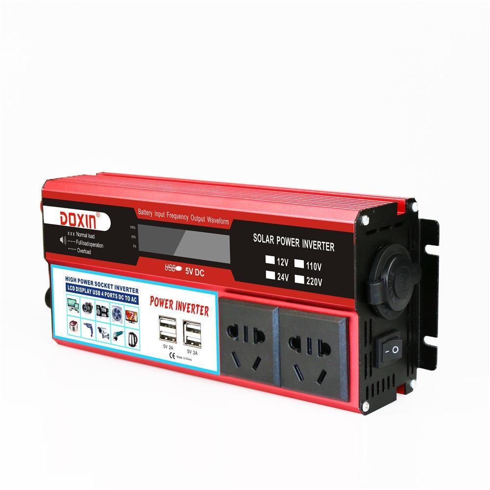 Display 2000W P eak Power Inverter 4USB Digital Inverter DC 12V/24V to AC 220V Modified Sine Wave Car Converter - MRSLM