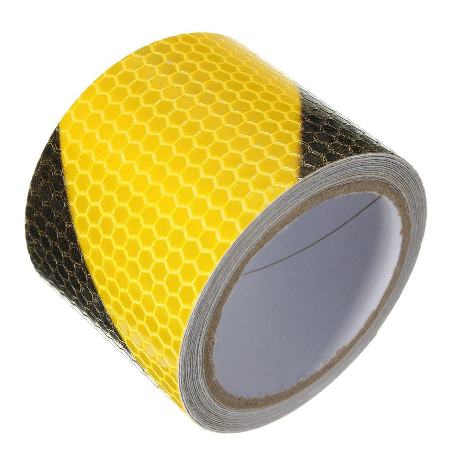 3M Yellow Black Night Safety Reflective Tape Warning Conspicuity Tape Film Sticker - MRSLM