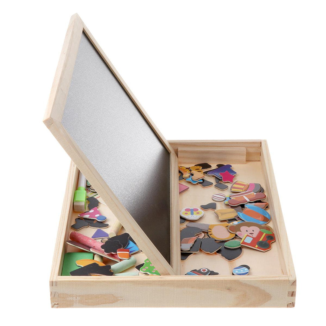 Wooden Magnetic Puzzle Kids Circus Drawing Board Educational Puzzle Toys Gifts - MRSLM