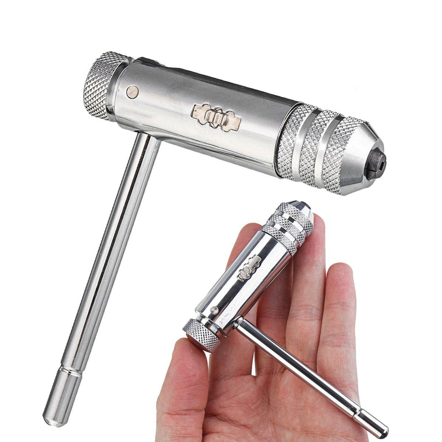 Adjustable T-Handle Ratchet Tap Wrench M3-8 M5-12 Machine Screw Thread Tool - MRSLM