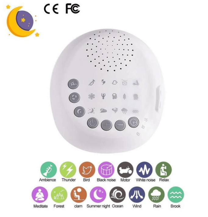 White Noise Machine for Baby Sleeping & Relaxation (White) - MRSLM