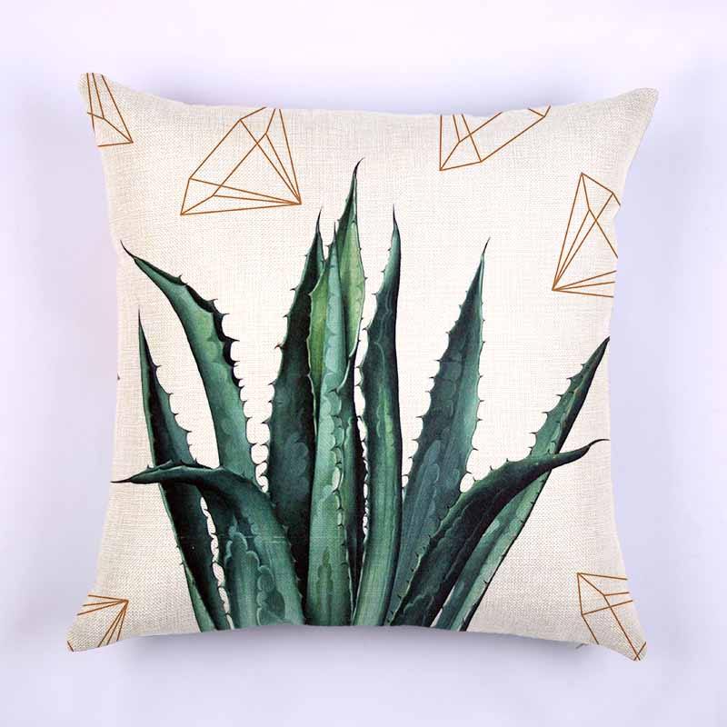 Fresh Plants Linen Pillow Case Waist Cushion Cover Bags Home Car Decor 45x45cm - MRSLM