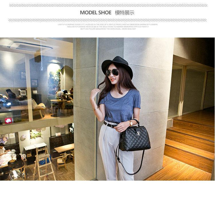 Leather bags 2021 new summer Lingge leather retro Doctor Bag Fashion Shoulder Bag hand - MRSLM