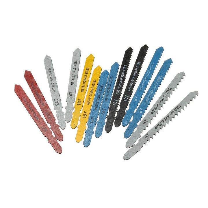 T Shank Assorted Jigsaw Blade 14 Pieces Set 6/8/10/14/18/24/32 Teeth for BOSCH - MRSLM