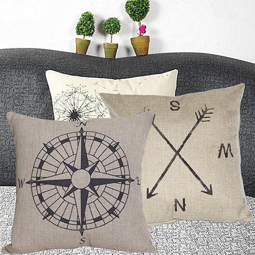 Home Decor Simple Casaul Beige Background Cotton Linen Pillow Cover Case Cushion - MRSLM