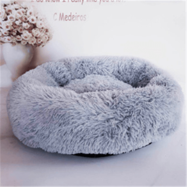 Round Long Hairy Autumn And Winter Nest Pad Cat Mattress - MRSLM