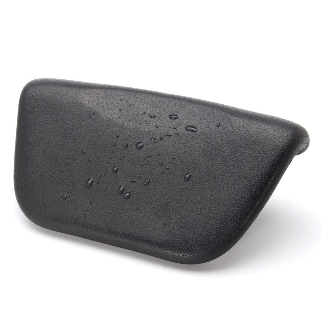 PU Black Bath Pillow Bathtub Spa Head Rest Neck Support Back Comfort Tub - MRSLM