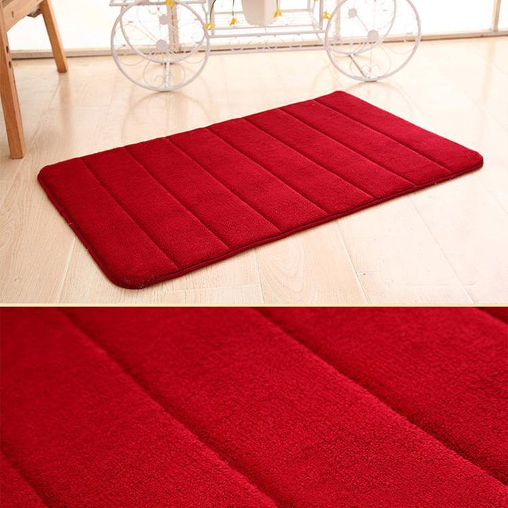 Honana WX-336 New Thickened Coral Velvet Memory Foam Slow Rising Rug Bathroom Mat Soft Non-slip Plush Floor Carpet - MRSLM