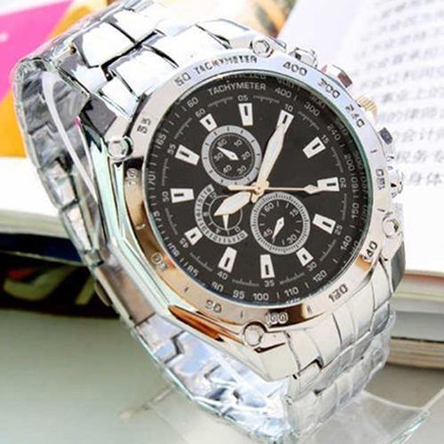 Fashion Men Stainless Steel Quartz Analog Sport Wrist Watch Father's Day Gift - MRSLM