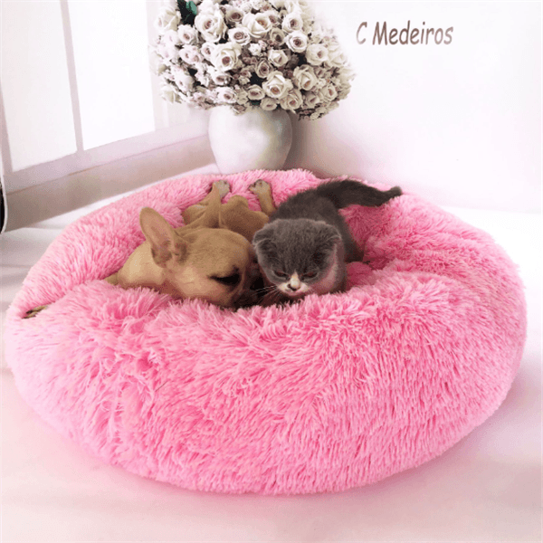 Round Long Hairy Autumn And Winter Nest Pad Cat Mattress - MRSLM