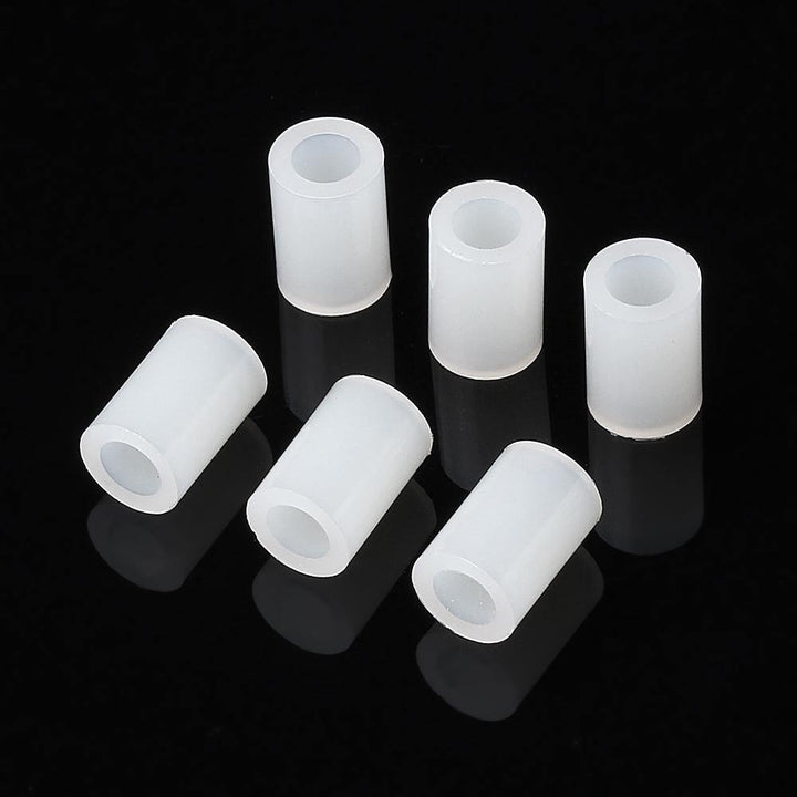 100Pcs M4 White Nylon ABS Non-Threaded Spacer Round Hollow Standoff For PC Board Screw Bolt - MRSLM