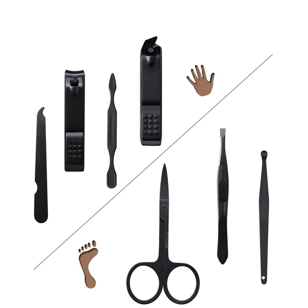 7/10/12/16/18pcs Finger Nail Clipper Portable Pedicure Manicure Set Nail Kits - MRSLM