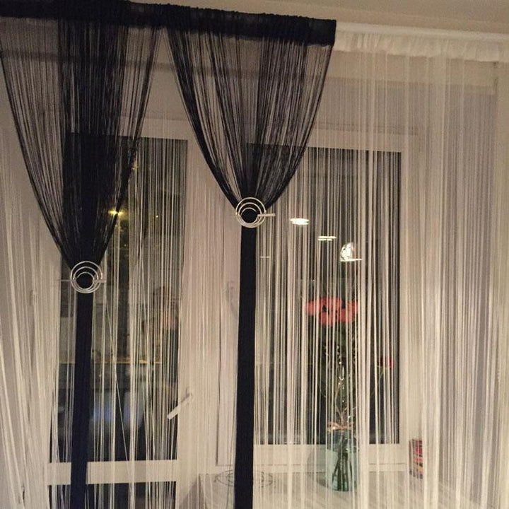 Honana WX-C5 1mx2m String Curtains Door Window Panel Divider Yarn Line Tassel Curtaion Drape Home Decor - MRSLM