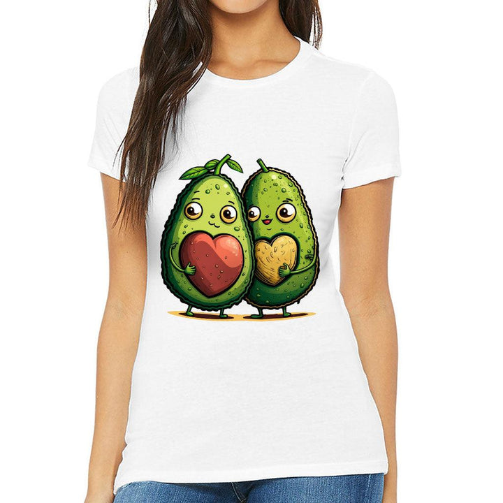 Avocado Slim Fit T-Shirt - Love Couple Women's T-Shirt - Graphic Slim Fit Tee - MRSLM