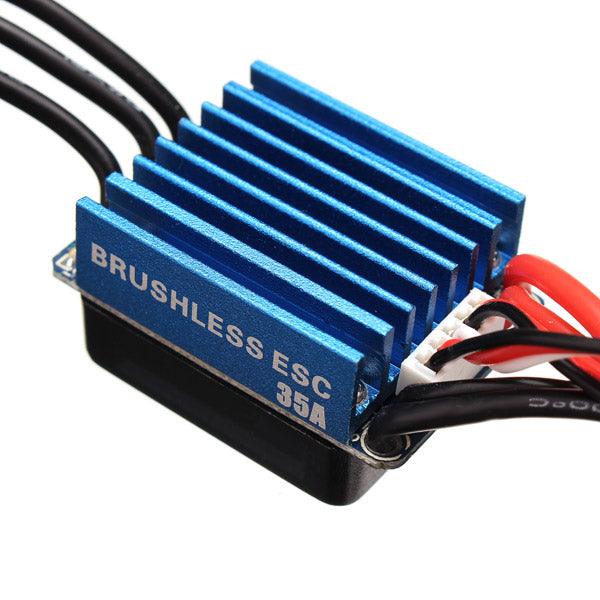 2845 Motor 3100/3930KV Sensorless Brushless Waterproof 35A ESC for 1/14 1/16 1/18 RC Car Parts - MRSLM