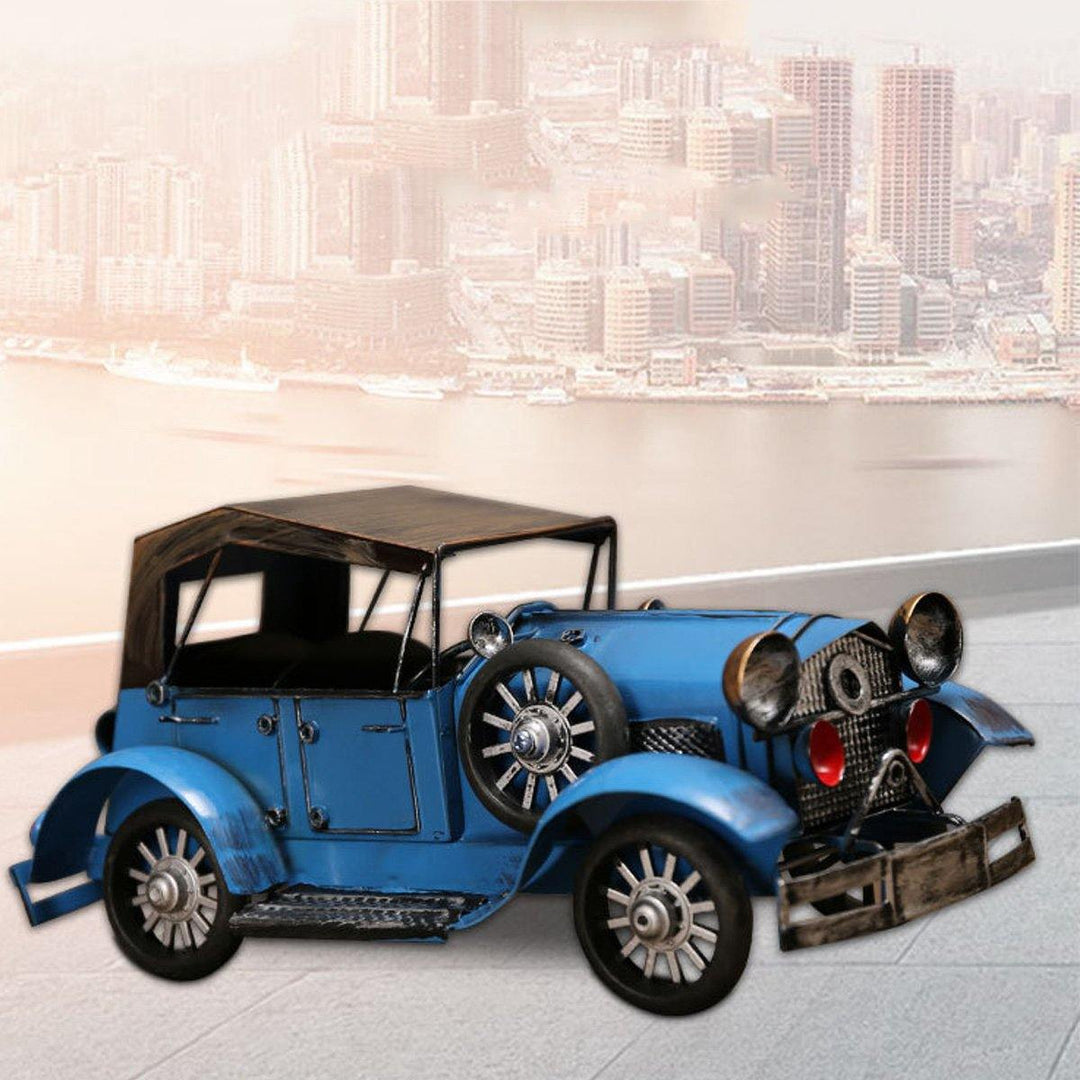 Retro Nostalgic Classic Car Model Toy Light Toys Vehicle Home Office Desk Decorations Christmas for Children Kids Gift - MRSLM