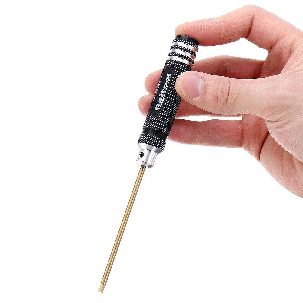 Raitool 1.5/2.0/2.5/3.0MM Hex Screwdriver 4Pcs Titanium Plating Screwdriver Hexagonal Screw Driver Repair Tool - MRSLM