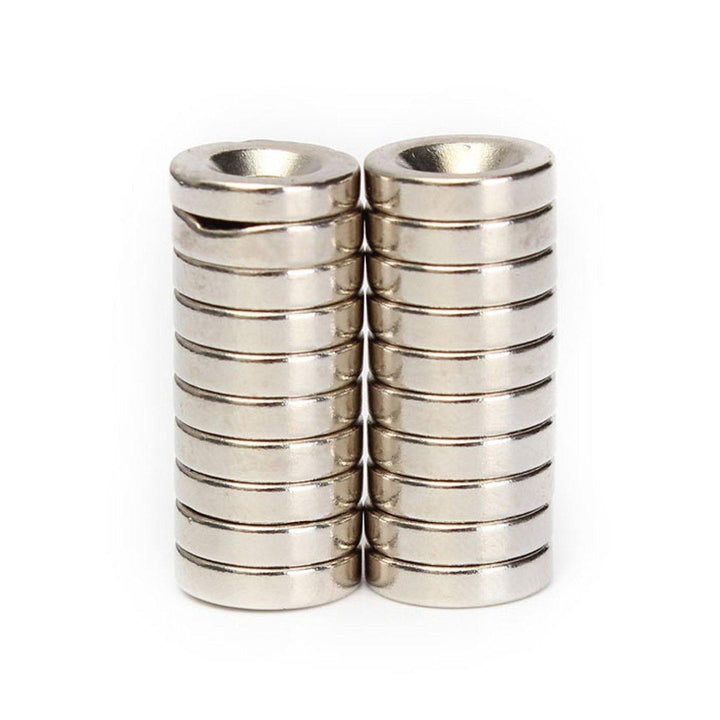 20pcs N50 12x3mm Countersink Ring Magnets 4mm Hole Rare Earth Neodymium Magnet - MRSLM